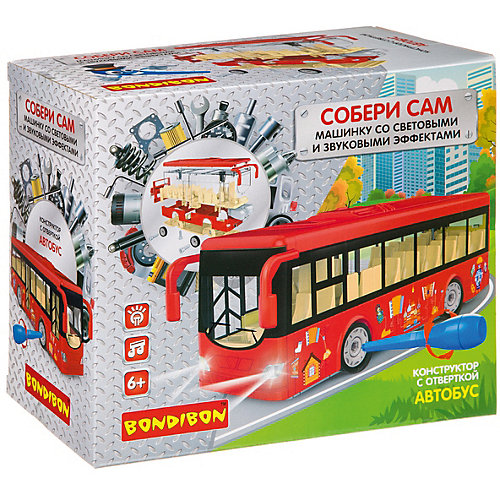 Конструктор Bondibon "Собирай и Играй" Автобус, 40 деталей от Bondibon