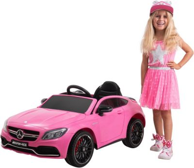 Kinder Elektro Pink Lady Auto 12VKinderauto Kinderfahrzeug MP3 USB Ledersitz EVA 