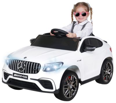 Kinder Elektro Auto Mercedes GT AMG Kinderauto Elektrofahrzeug in Weiss 12V 