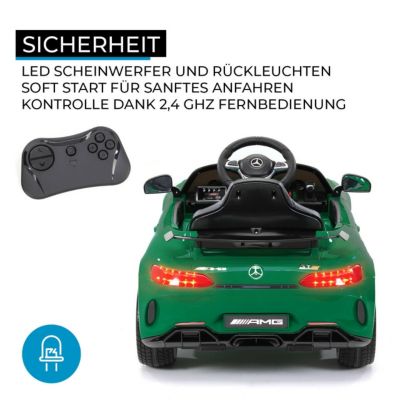 Kinder Elektro Auto Mercedes GT-R AMG Kinderauto Elektrofahrzeug in Grün 12V 