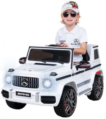 Eva Räder Mercedes G63 AMG Kinderauto Kinderfahrzeug Kinder Elektroauto weiß 