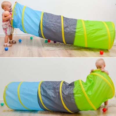 WDKXCN Spieltunnel Für Kinder 180cm - Bunter Krabbeltunnel Faltbar, Indoor & Outdoor Spielzeug Für Kleinkinder Ab 1 Jahr