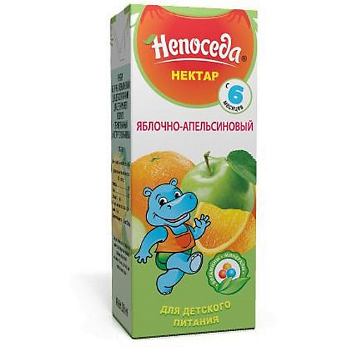 Нектар Непоседа яблочно-апельсиновый с 6 мес, 200 мл х 8 шт от Непоседа