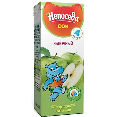 Сок Непоседа яблочный с 4 мес, 200 мл х 8 шт от Непоседа