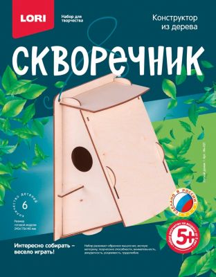 Конструктор Lori "Скворечник" Лесной домик, 6 деталей