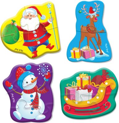 Мягкий пазл Vladi Toys Baby puzzle Новогодние приключения, 4 шт