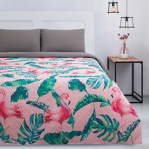 Покрывало Этель Tropical flamingo, 190х205 см - розовый