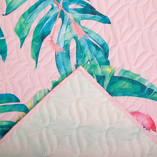 Покрывало Этель Tropical flamingo, 190х205 см - розовый