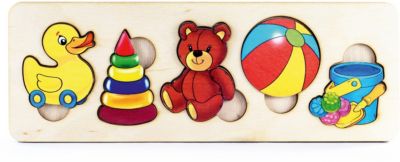 Пазл-рамка Нескучные игры "Игрушки", 5 элементов