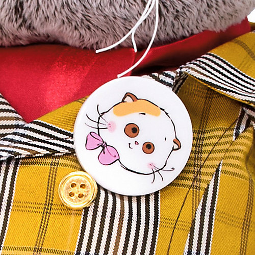 Мягкая игрушка Кот Басик в двубортном плаще, 22 см от Budi Basa