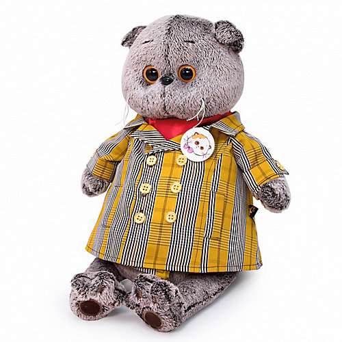 Мягкая игрушка Budi Basa Кот Басик в двубортном плаще, 19 см от Budi Basa