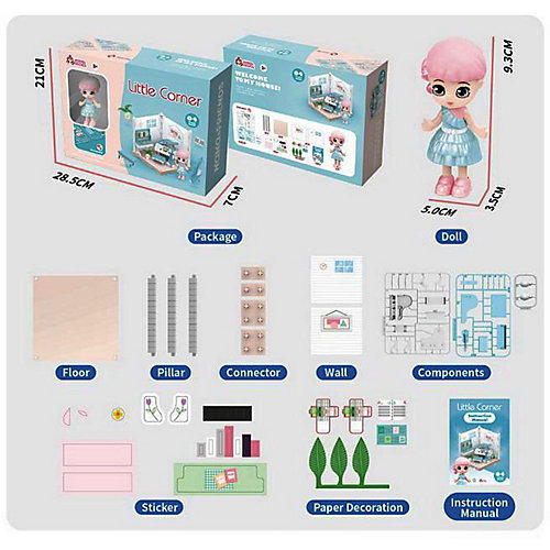 Модульный домик Abtoys Мини-кукла в музыкальной комнате, 1 секция от ABtoys