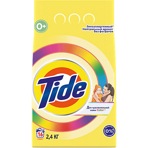 Детский стиральный порошок Tide Color для чувствительной кожи, 2,4 кг