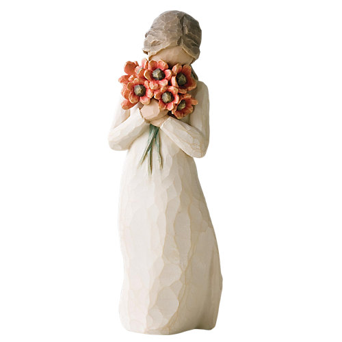 Фигурка Enesco Willow tree "Окруженный любовью", с красно-оранжевыми цветами от Enesco