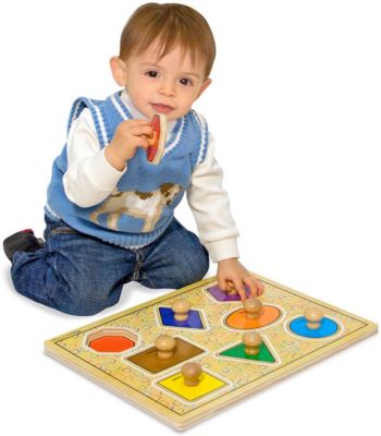 Мои первые пазлы Melissa & Doug "Геометрические фигуры", 8 элементов
