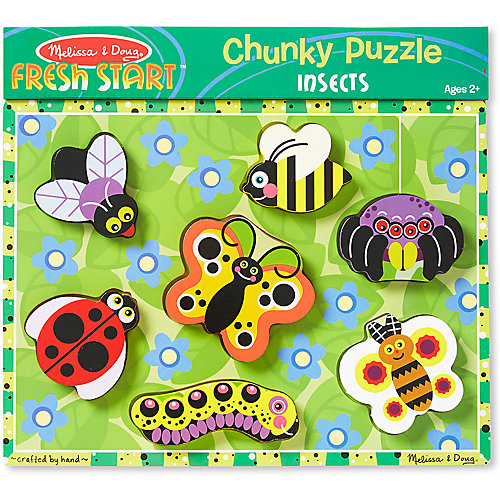 Мои первые пазлы Melissa & Doug "Насекомые", 7 элементов от Melissa & Doug