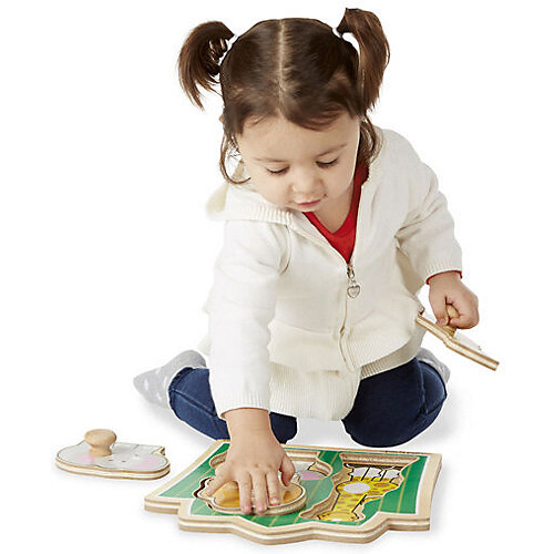 Мои первые пазлы Melissa & Doug "Друзья из джунглей", 3 элемента от Melissa & Doug