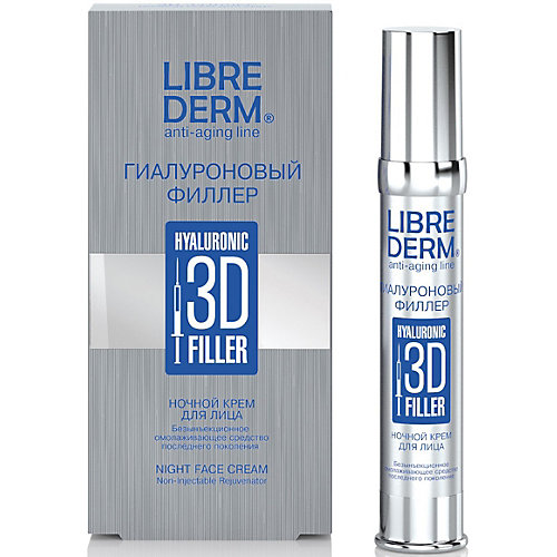 Ночной крем для лица Librederm "Гиалуроновый 3D филлер" 30 мл