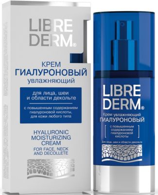 Увлажняющий гиалуроновый крем Librederm для лица, шеи и области декольте 50 мл