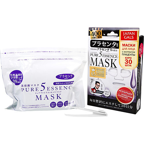 Маска Japan Gals Pure5 Essence с плацентой, 30 шт