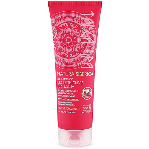 Гель - скраб для душа Natura Siberica "Aqua-дренаж", 200 мл