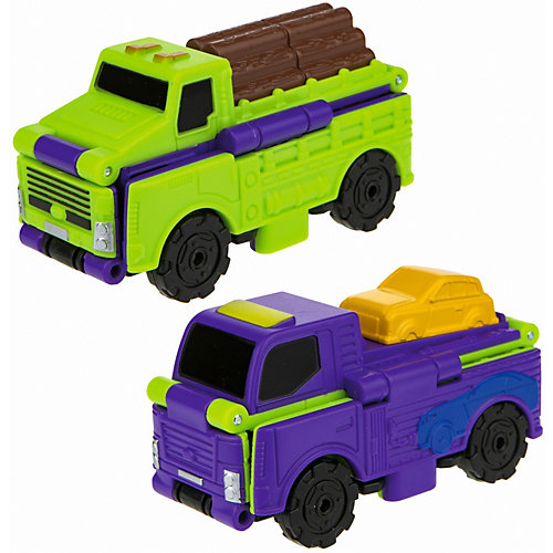 Машинка-трансформер 1Toy Transcar Double Лесовоз/автовоз, 8 см от 1Toy