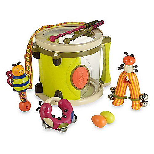 Набор музыкальных инструментов B.Toys, с барабаном и погремушками от B.Toys