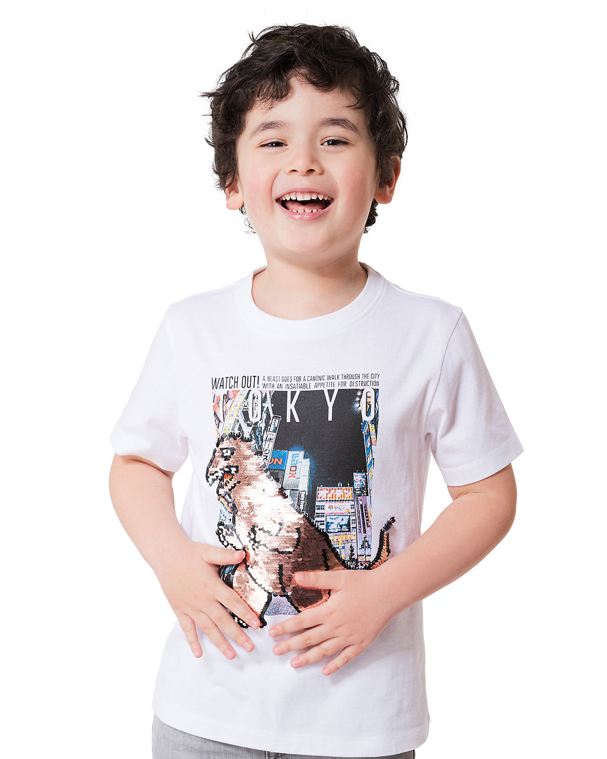T-Shirt mit Wendepailletten für Jungen von ZAB kids