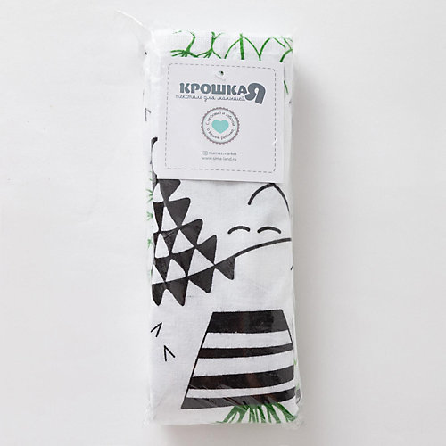 Пелёнка Крошка Я "Кактусы и ежики" 75х120 см - белый от Крошка Я