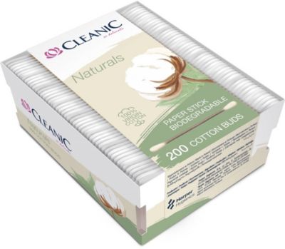 CLEANIC Ватные палочки Naturals картон 200шт