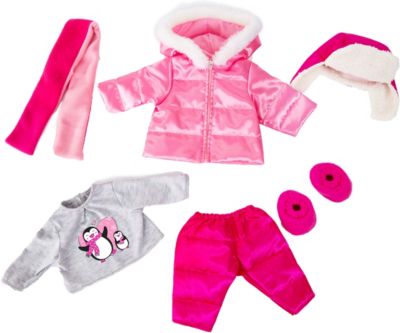 Schal für 45-50 cm Baby Puppen VANABU® Puppenkleidung Set Mütze 