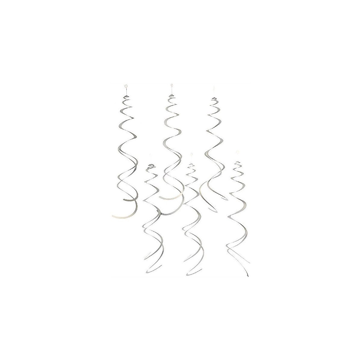 Rico Design Spiral Luftschlangen Silber Matt