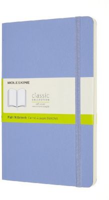 Image of Moleskine Notizbuch Large/A5 Blanko Weicher Einband Hortensien Blau