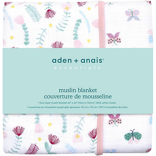 Одеяло из муслина Aden Anais Floral fauna 112х112 см от aden+anais