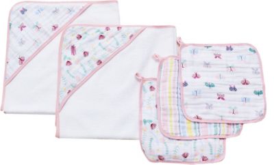 Набор полотенец для лица и рук Aden Anais Floral fauna, 3 шт