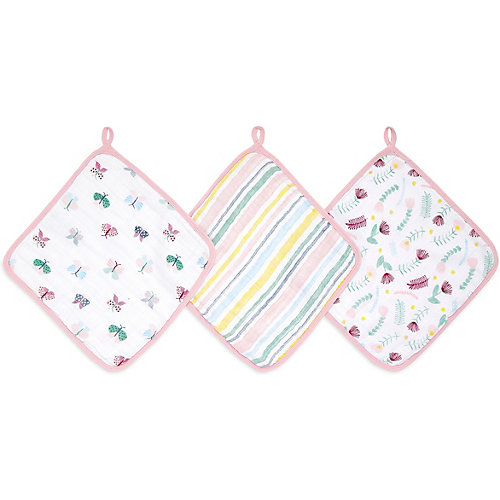 Набор полотенец для лица и рук Aden Anais Floral fauna, 3 шт от aden+anais