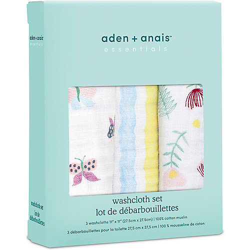 Набор полотенец для лица и рук Aden Anais Floral fauna, 3 шт от aden+anais