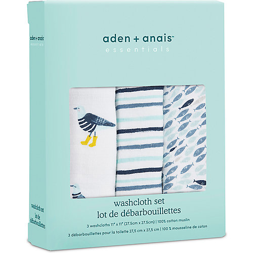 Набор полотенец для лица и рук Aden Anais Seashore, 3 шт от aden+anais