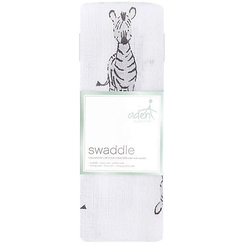 Муслиновая пеленка Aden Anais Safari zebra 112х112 см от aden+anais