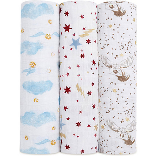 Набор муслиновых пеленок Aden Anais Harry Potter 120х120 см, 3 шт от aden+anais