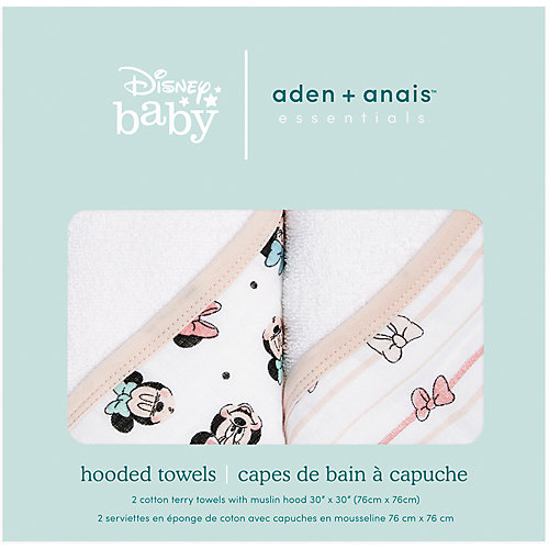 Набор полотенец с уголком Aden Anais Minnie 76x76 см, 2 шт от aden+anais