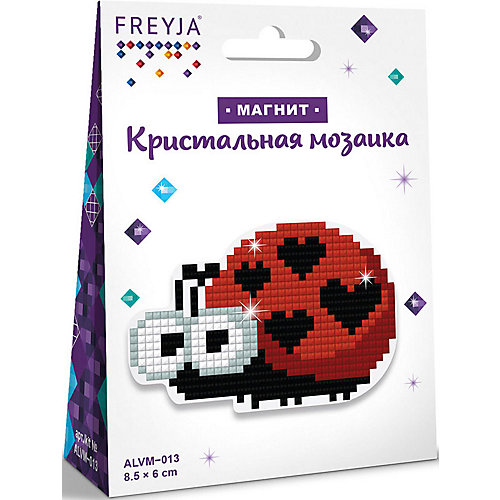 Алмазная мозаика-магнит Фрея "Божья коровка", 8,5х6 см от Фрея