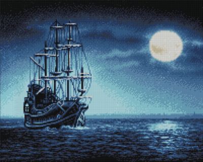 Алмазная мозаика Фрея "Под лунным светом", 50х40 см
