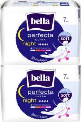 Прокладки Bella Perfecta Ultra Night extra softi супертонкие, 2х7 шт