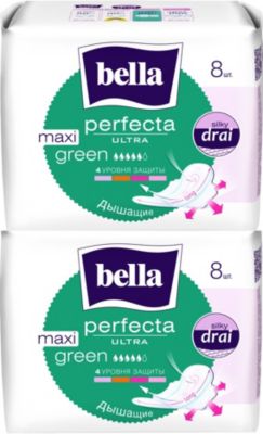 Прокладки Bella Perfecta Ultra Maxi Green супертонкие, 2х8 шт, new