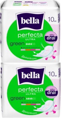 Прокладки Bella Perfecta Ultra Green супертонкие, 2х10 шт, new design