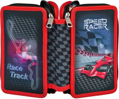 Triple-Federmäppchen Speed Racer, 30-tlg. 2