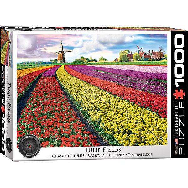 Puzzle 1000 Teile-Tulpenfelder in Holland