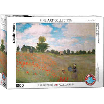 Puzzle 1000 Teile-Mohnfeld von Claude Monet