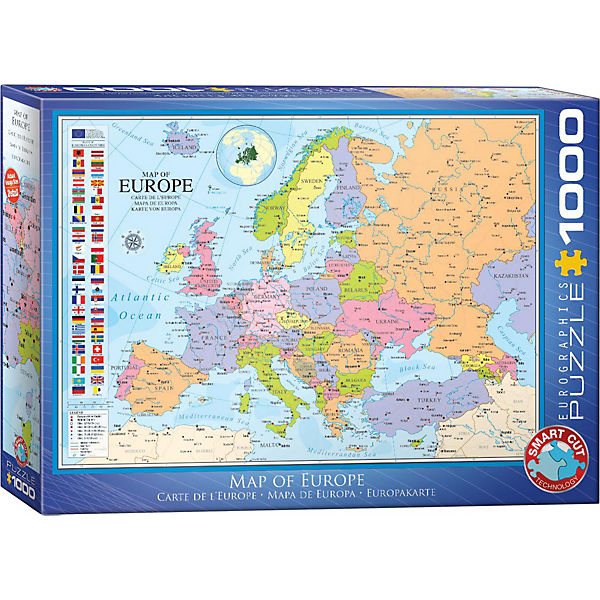 Puzzle 1000 Teile-Karte von Europa